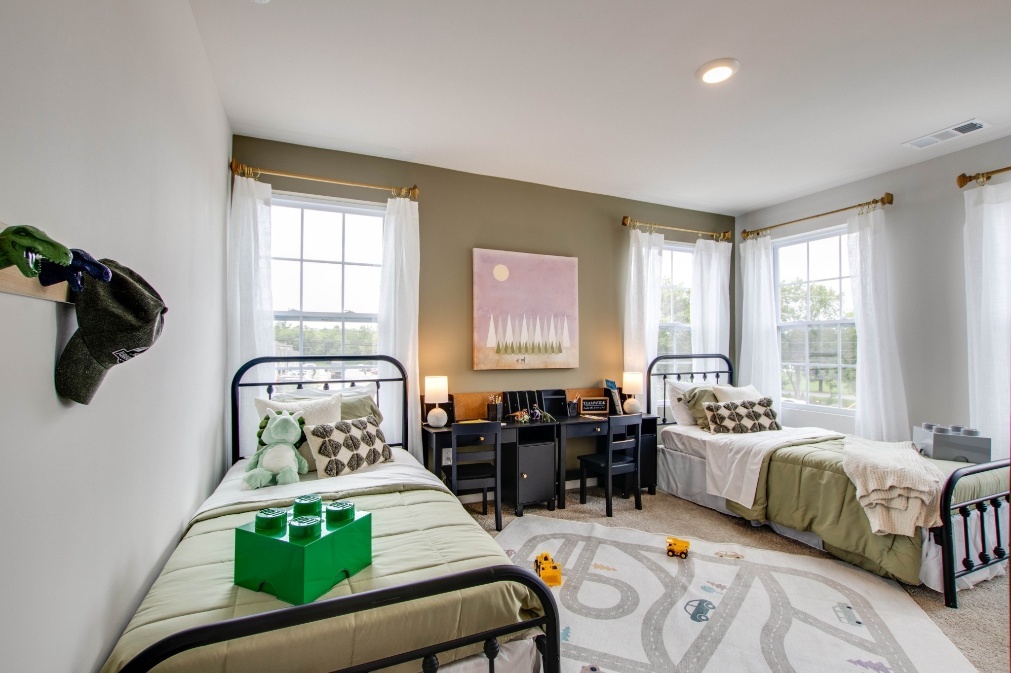 258 Hazel Lane Lebanon, TN 37087 - Photo 22 of 37 a bedroom with two beds and a large window