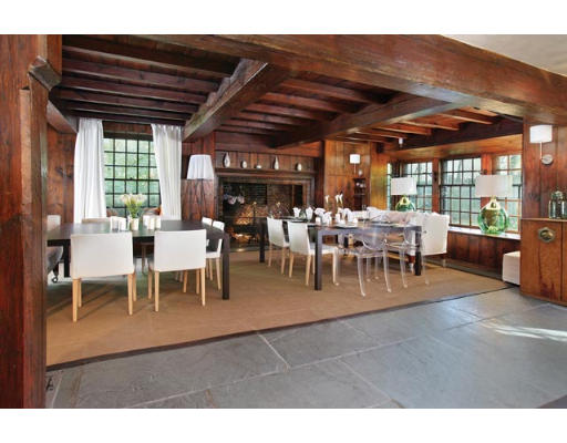 11 Welch Road Brookline, MA 02445 - Photo 4 of 14 a view of a dining room with furniture window and outside view