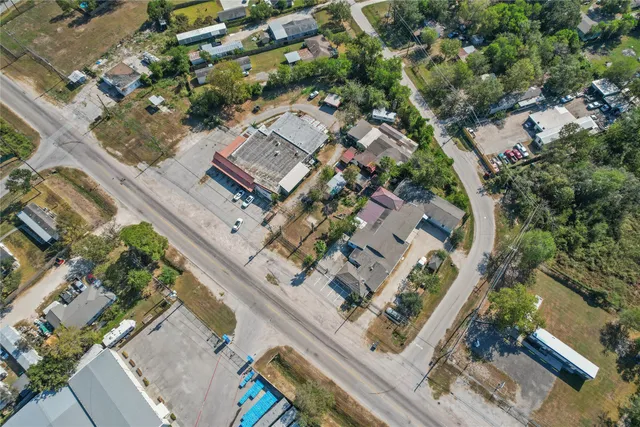 an aerial view of a city