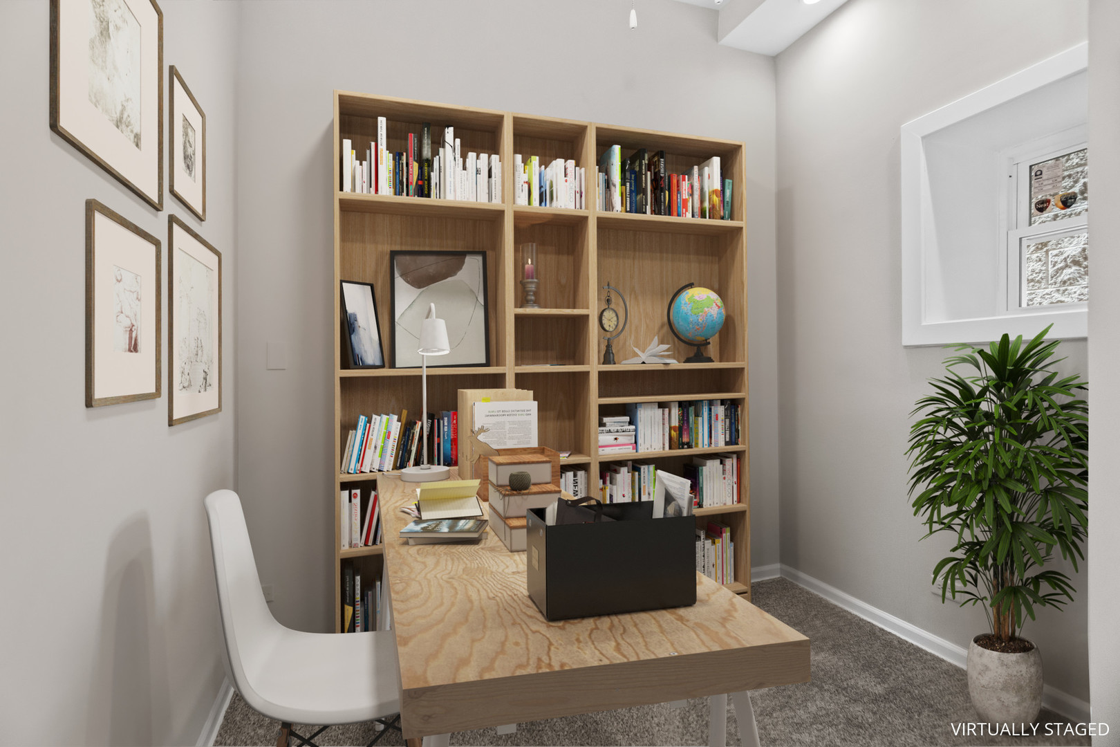 2247 West Monroe Street, Unit 3 Chicago, IL 60612 - Photo 14 of 31 a living room with furniture a shelf and book shelf