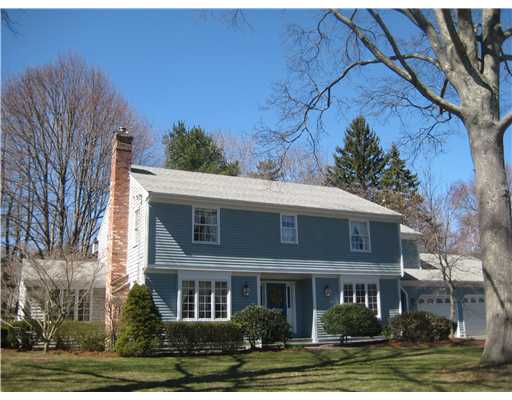 14 Cold Spring Road Barrington, RI 02806 - Photo 1 of 12 Exterior Front. The home has a sunny first floor office overlooking the attractive grounds.