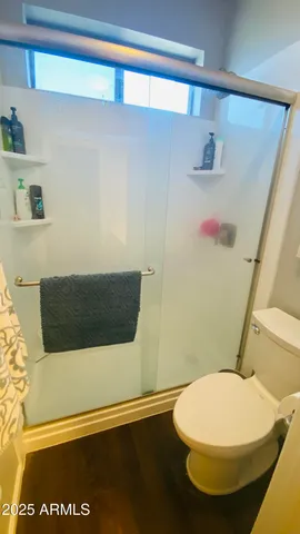 a bathroom with a toilet and a sink