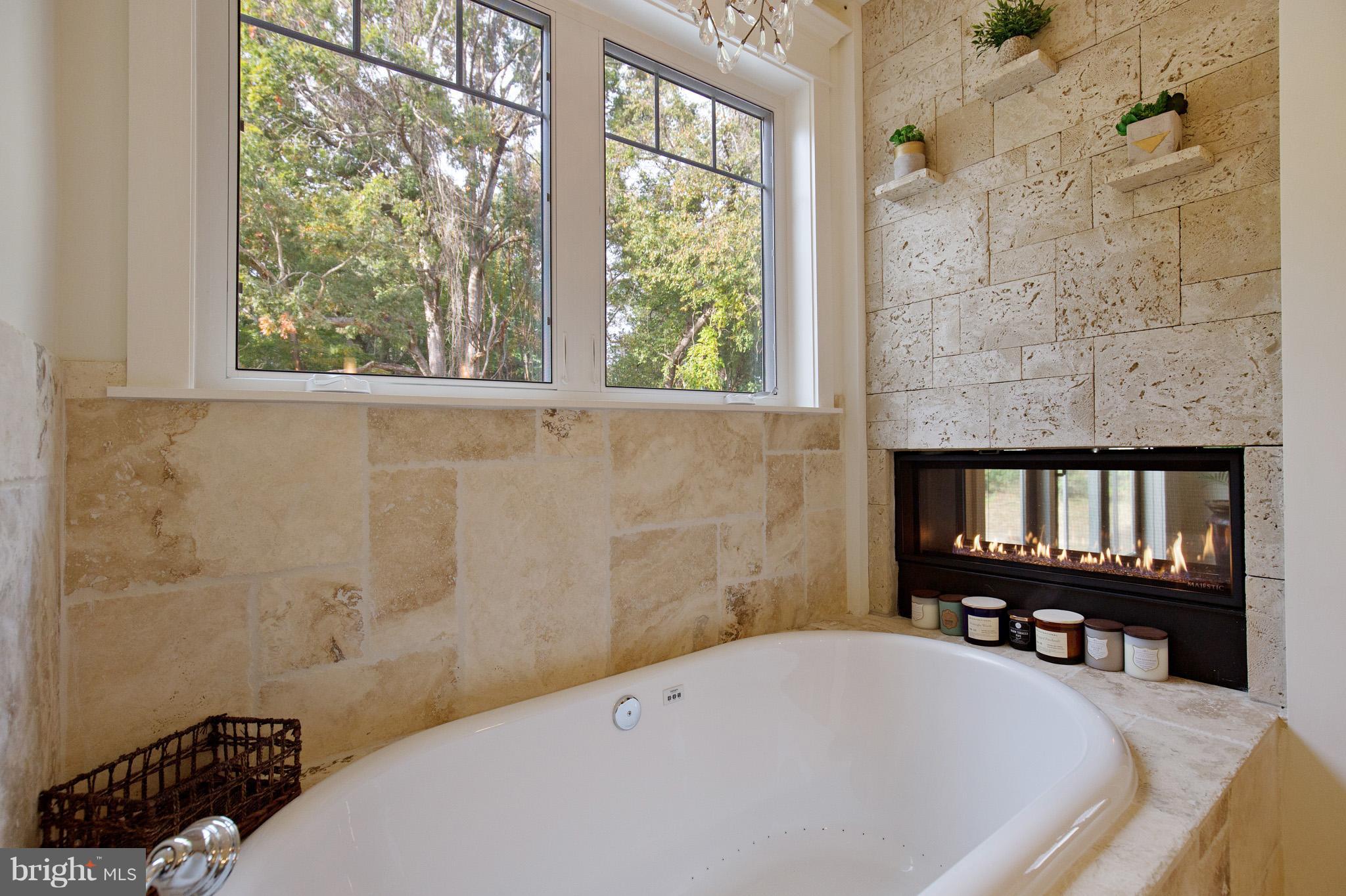 3431 Horn Road Huntingtown, MD 20639 - Photo 19 of 30 Stone Double Sided Fireplace, Air Bubble Tub