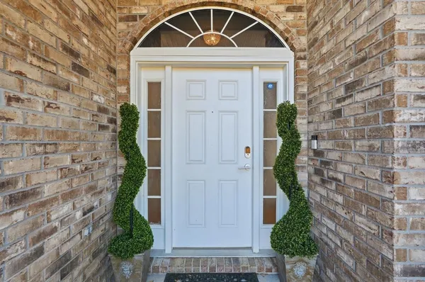 front view of a house with a door