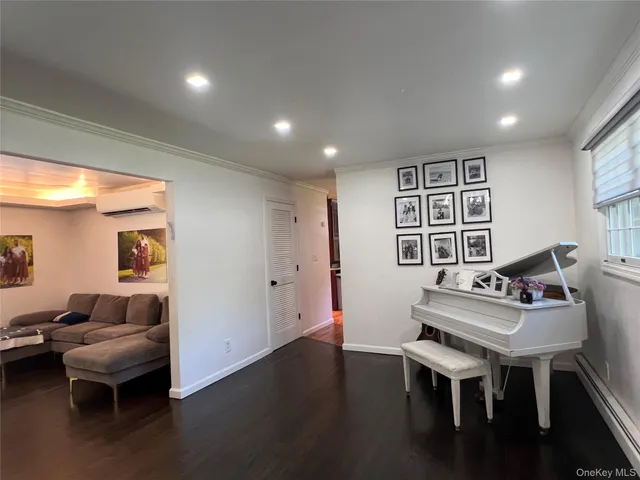 a workspace with furniture and window