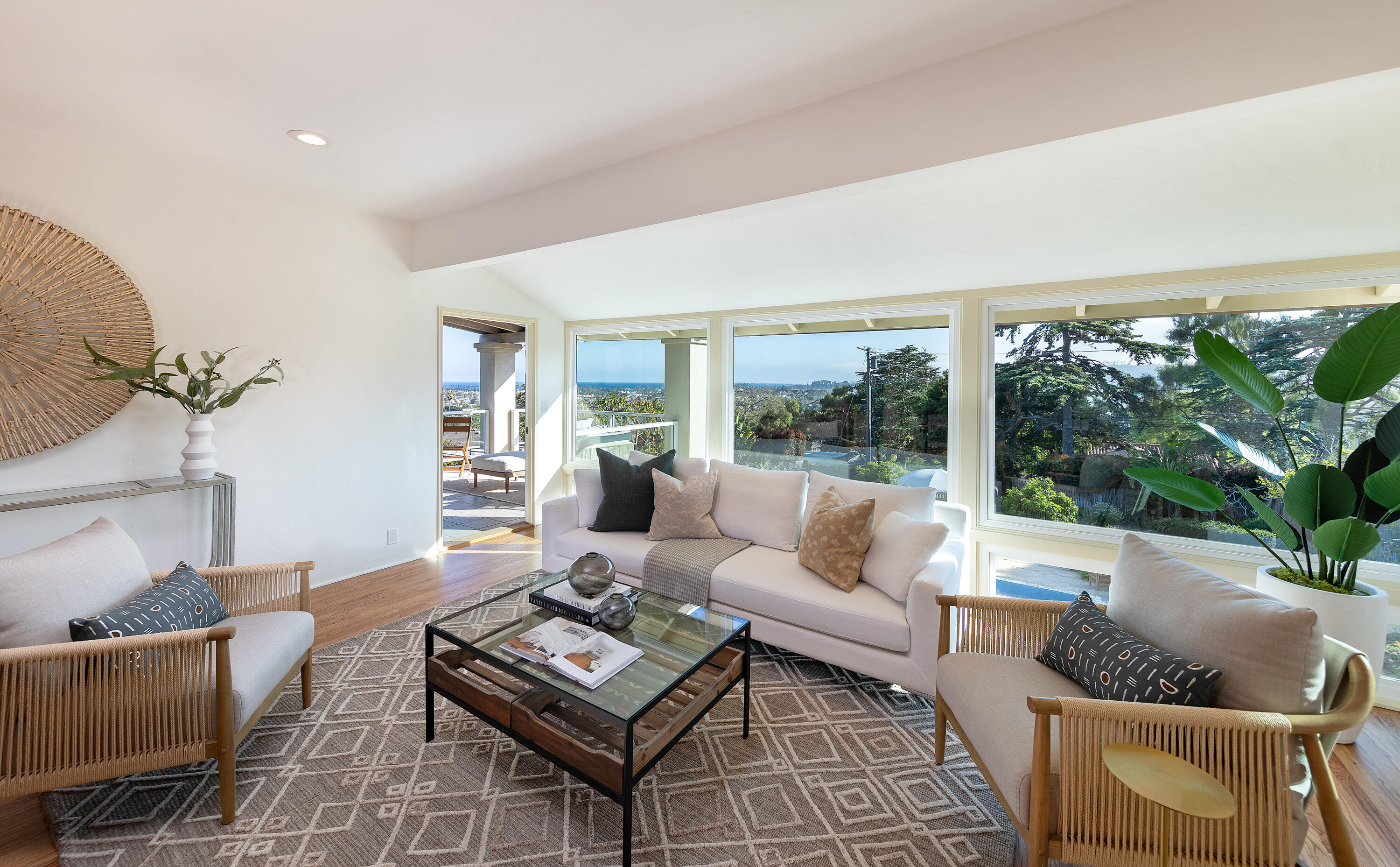 967 Garcia Road Santa Barbara, CA 93103 - Photo 6 of 20 Living room with views, deck access
