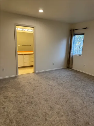 an empty room with a window