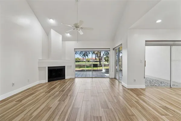 a view of an empty room and window