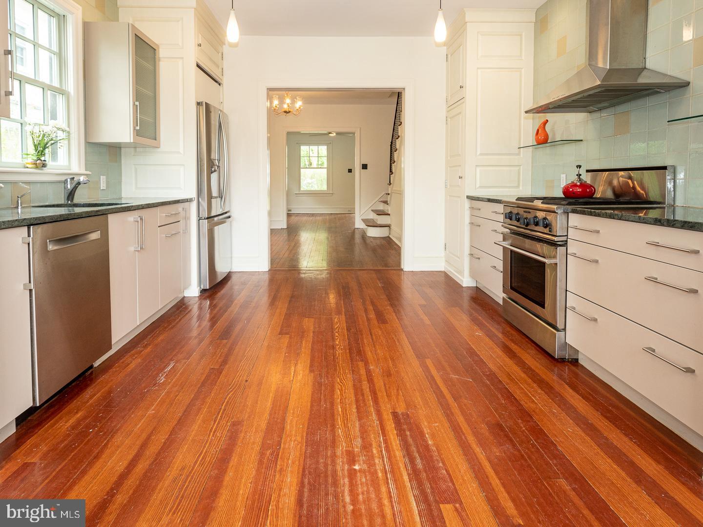 5 Bells Mill Road Glenside, PA 19038 - Photo 14 of 36 Gleaming Hardwood Floors in kitchen
