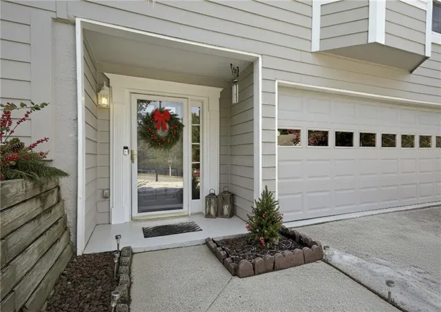 a view of a entryway door front of house