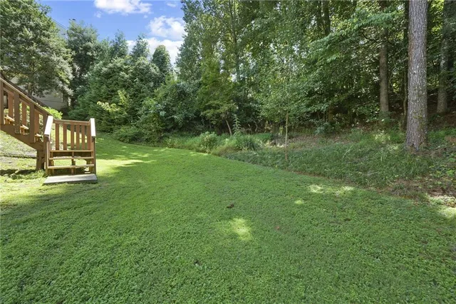 a view of a back yard