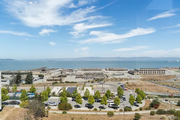 a view of a city with ocean