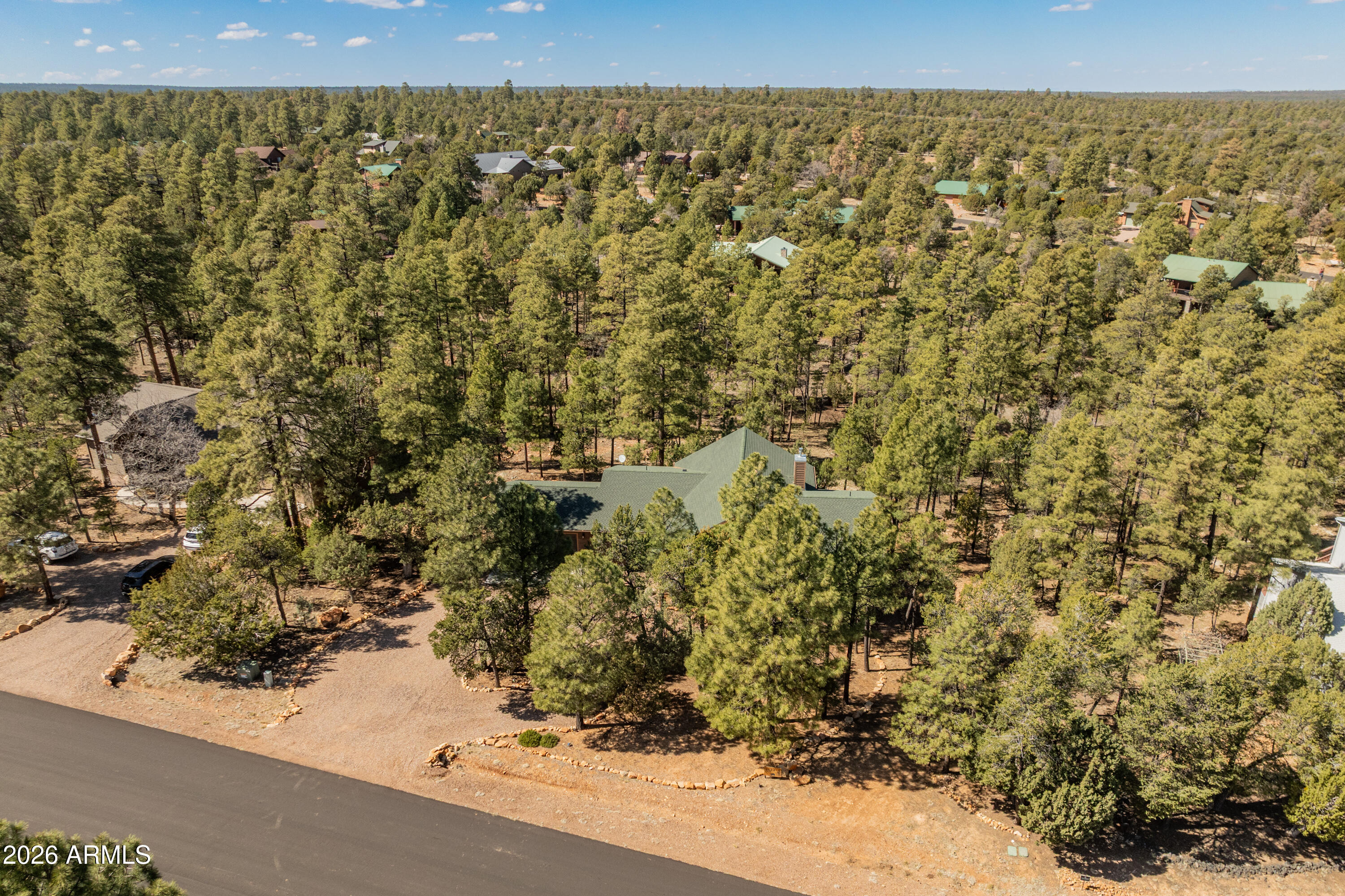 1522 Mainline Road Heber, AZ 85928 - Photo 3 of 34 Aerial-Tree Lined Lot