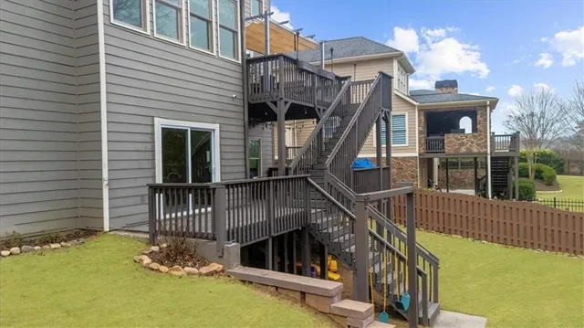 a view of a wooden bridge