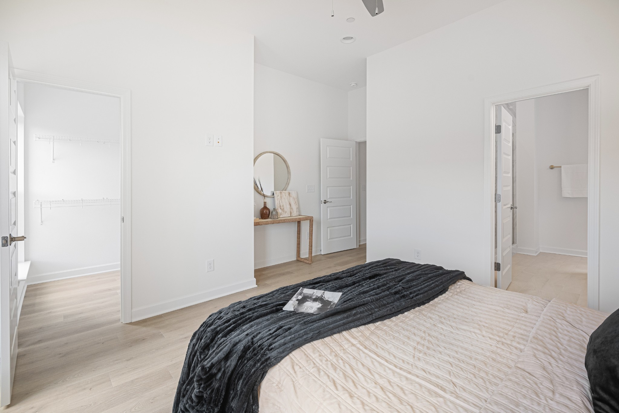 201 B Folsom Pass Spring Hill Spring Hill, TN 37174 - Photo 16 of 27 a bedroom with a bed and wooden floor