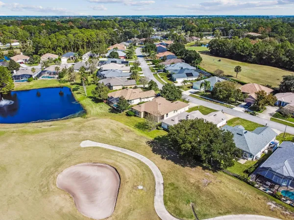 a view of a swimming pool with an outdoor space