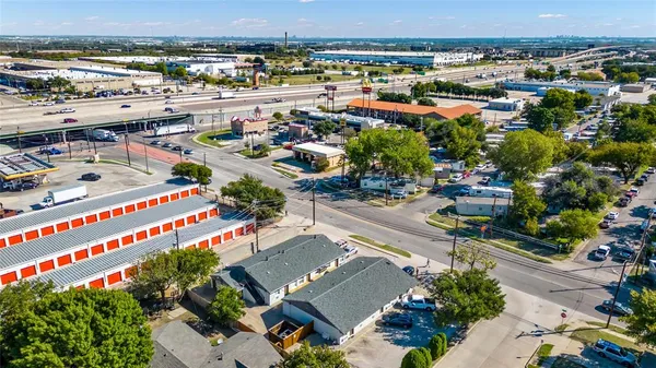 an aerial view of a city