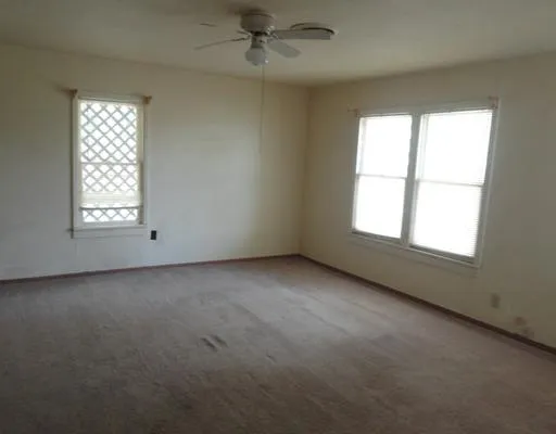 an empty room with a window