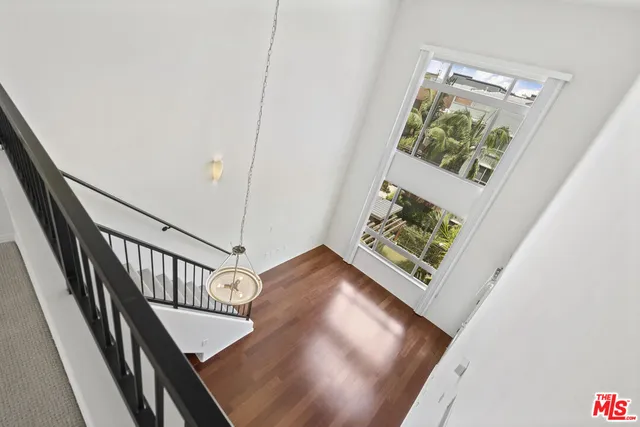 a view of empty room with a fireplace