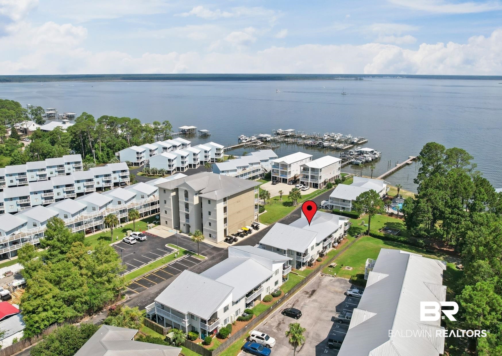25925 Canal Road, Unit 207 Orange Beach, AL 36561 - Photo 3 of 42 Drone / aerial view featuring a water view