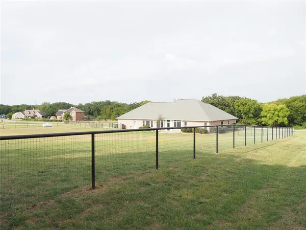 a view of yard with ocean view