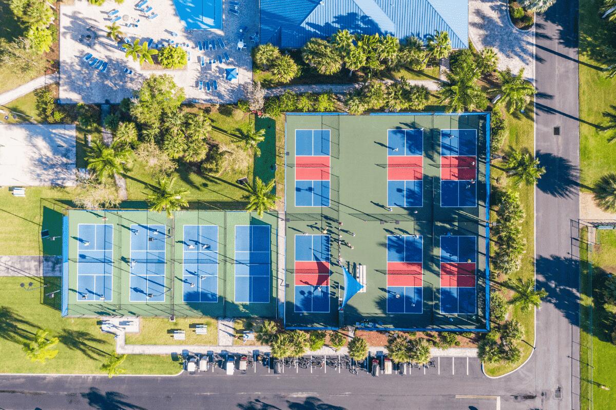 532 Southwest 38th Way, Unit 114 Okeechobee, FL 34974 - Photo 36 of 70 Aerial-view-of-the-Pickleball courts