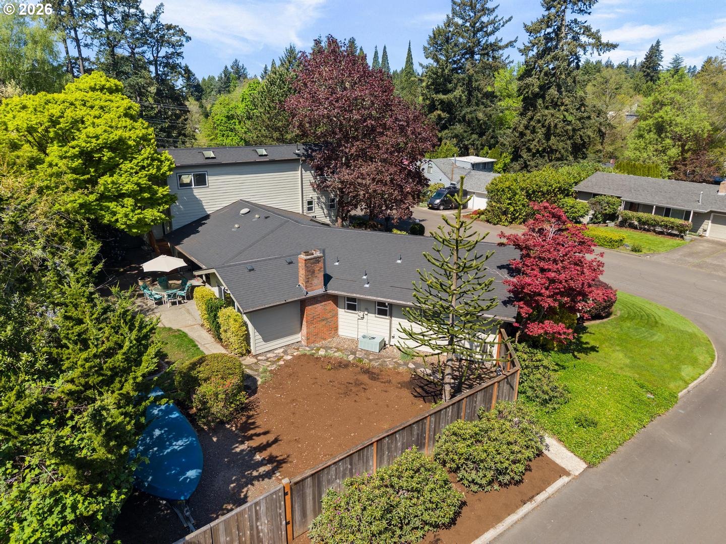 9070 Southwest Howatt Street Portland, OR 97225 - Photo 43 of 48 an aerial view of house with yard