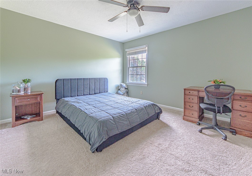 2394 Jacoby Road Akron, OH 44321 - Photo 29 of 45 Bedroom on the second level with a ceiling fan, carpet, and a nice-sized closet.