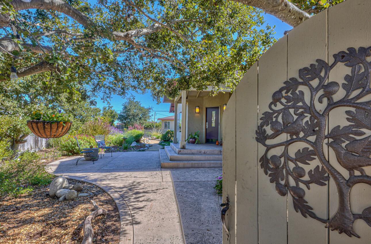 front view of a house with a tree