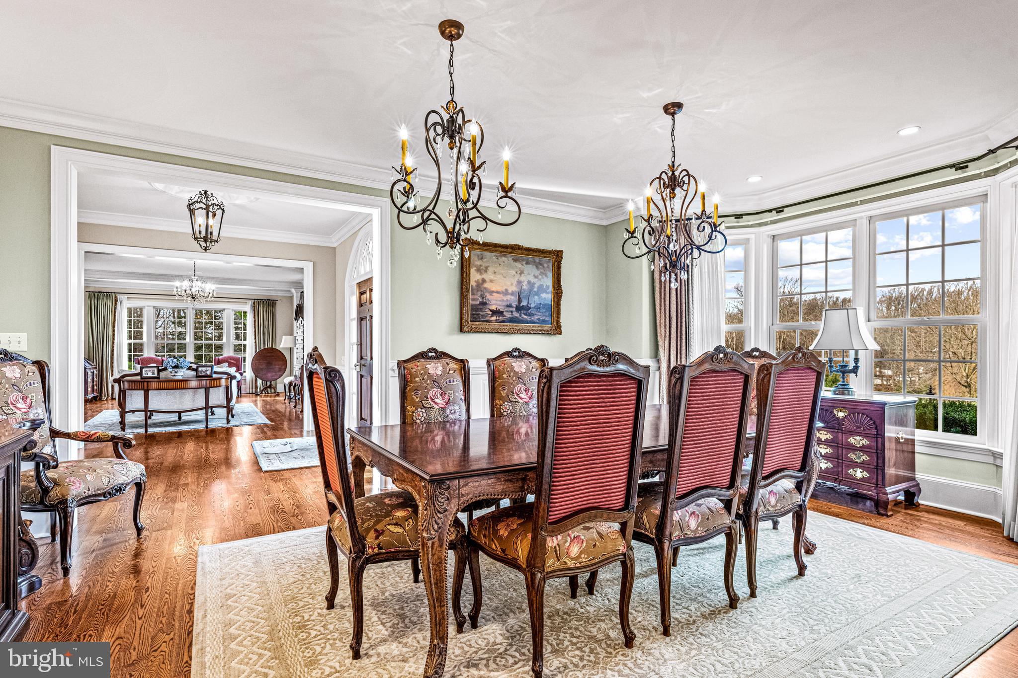 318 Winfield Road Devon, PA 19333 - Photo 43 of 97 a view of a dining room with furniture wooden floor and chandelier