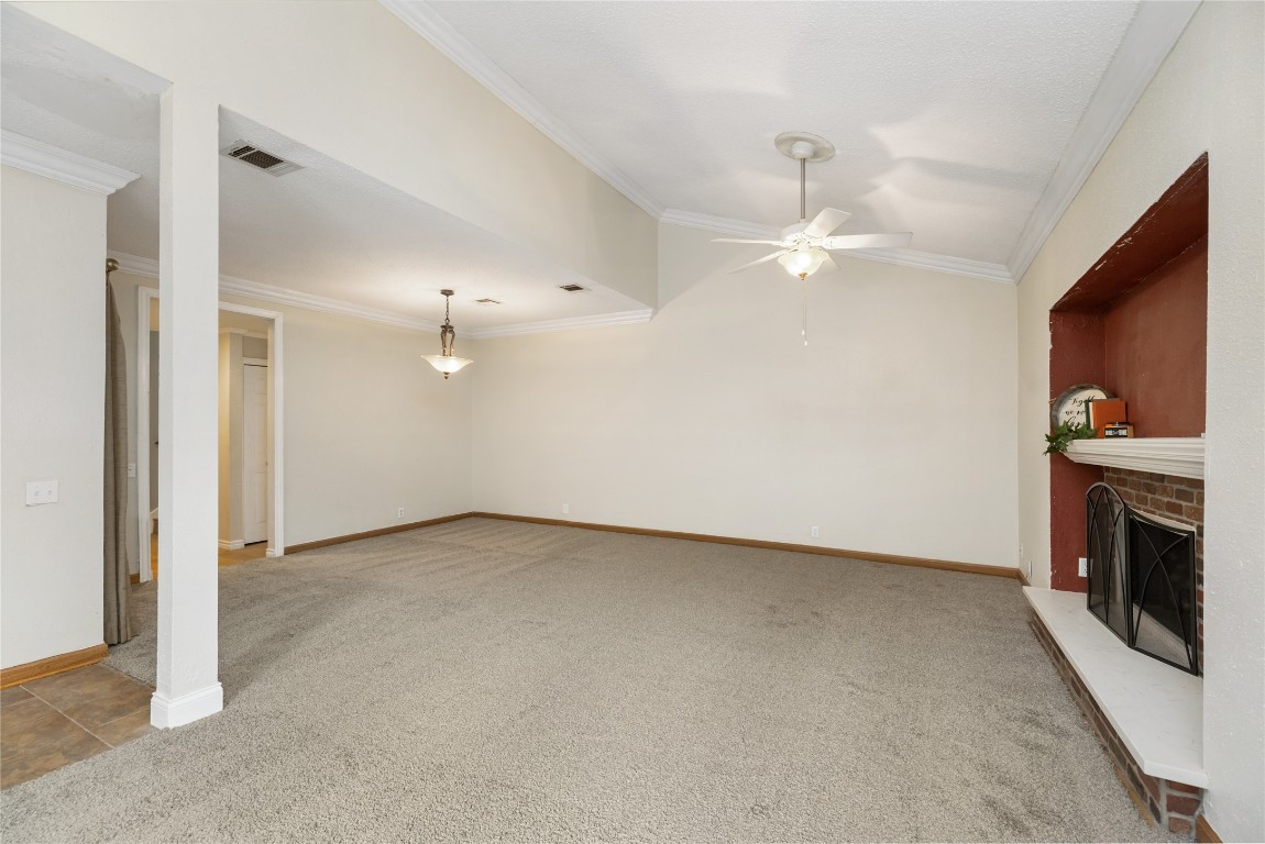 1621 Prairie Mark Lane Houston, TX 77077 - Photo 21 of 26 wooden floor in an empty room with a fireplace