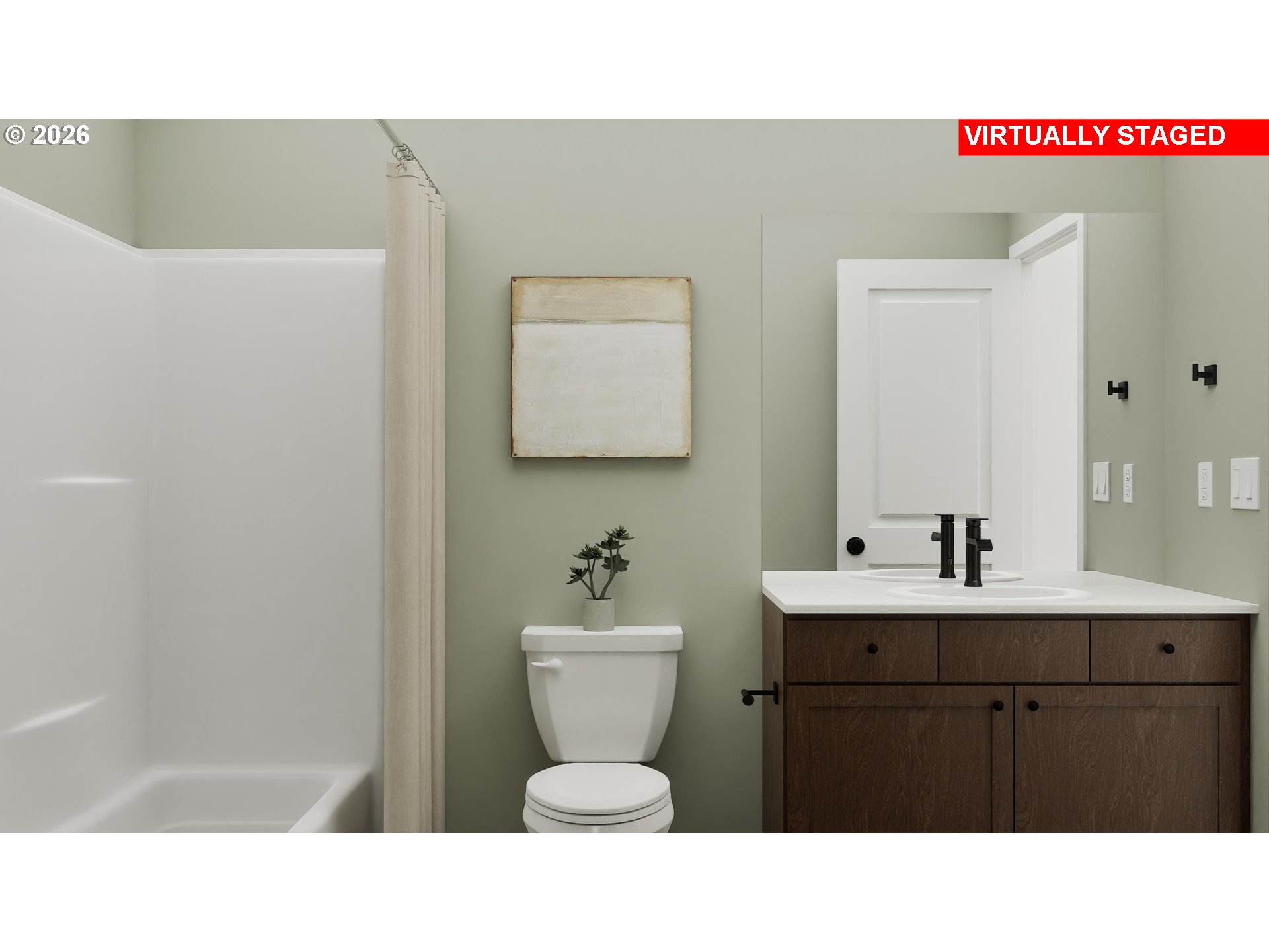 1034 Drake Lane Gervais, OR 97026 - Photo 16 of 20 a bathroom with a sink a toilet a mirror and vanity