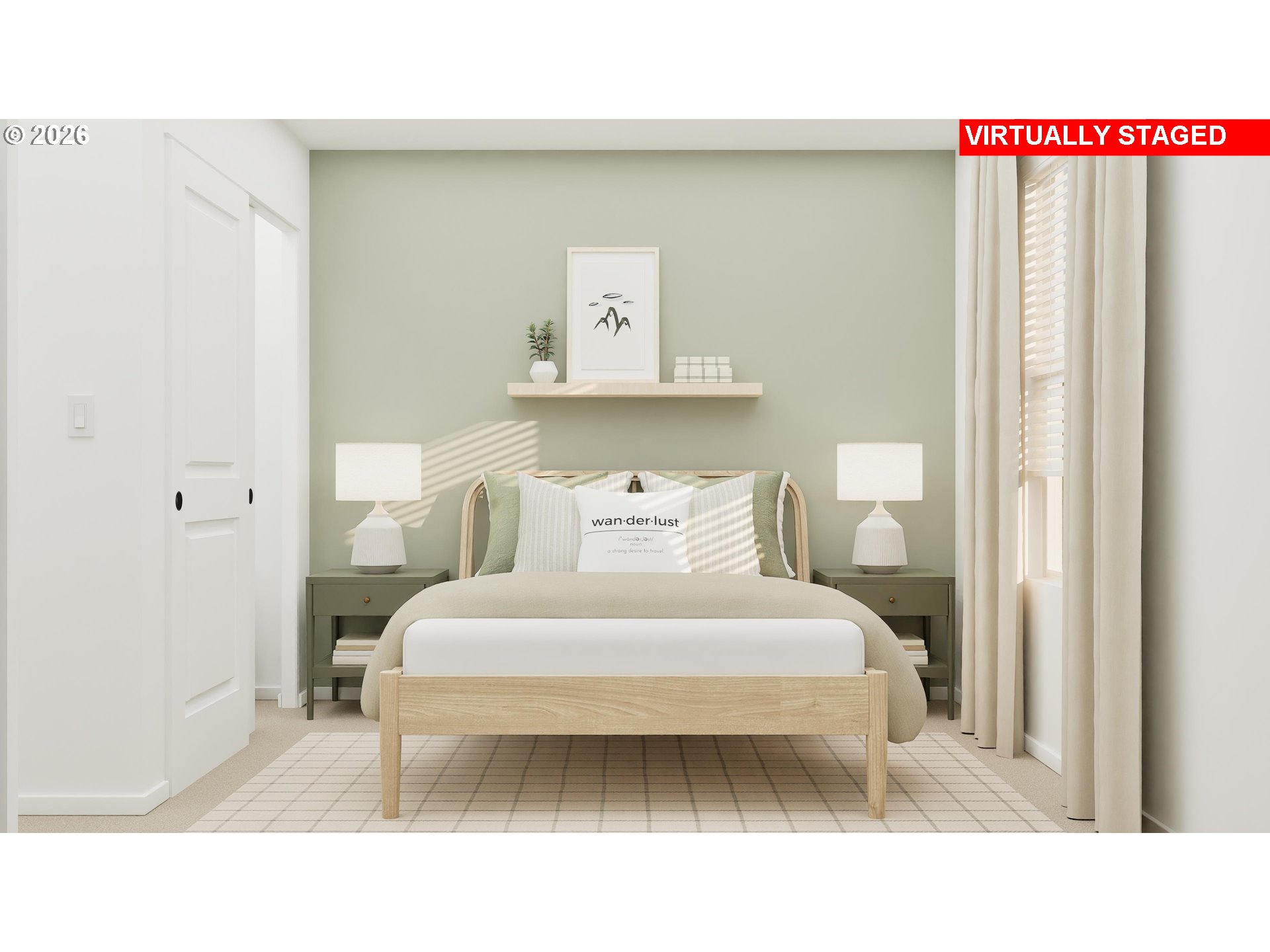 1034 Drake Lane Gervais, OR 97026 - Photo 19 of 20 a bedroom with a bed and a painting on the wall