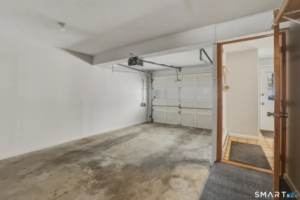 a view of a garage