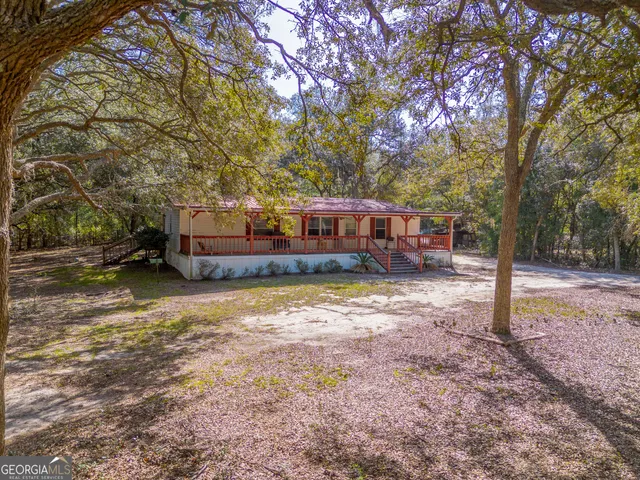 a view of park with trees