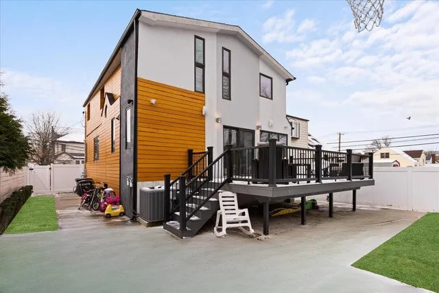 a view of a chairs in front of house