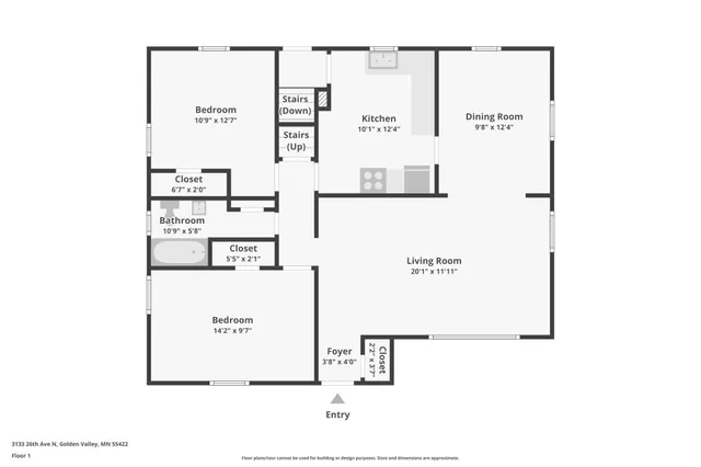 $340,000 | 3133 26th Avenue North, Golden Valley, MN 55422