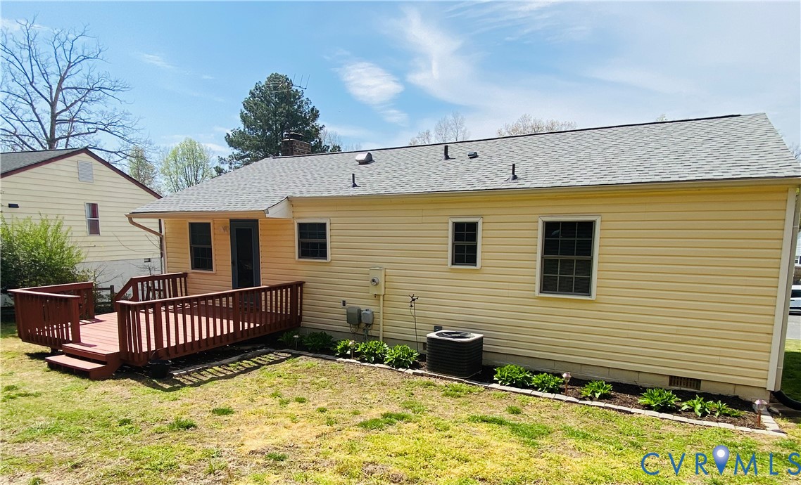 3408 Shady Creek Road North Chesterfield, VA 23234 - Photo 29 of 29 a view of a house with wooden deck and furniture