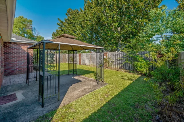 a view of a park with slide