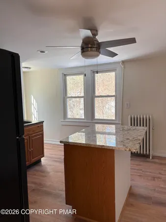 an empty room with a window