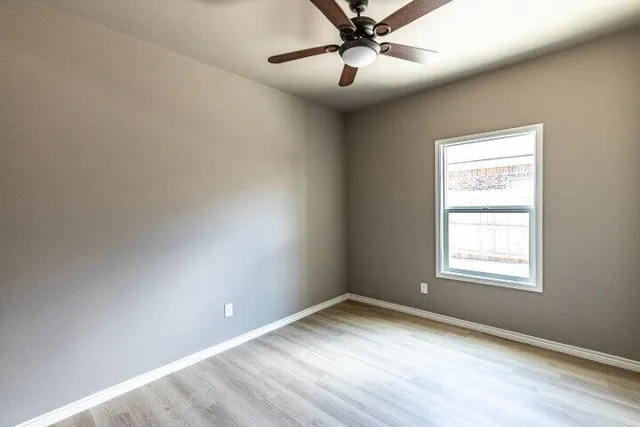 an empty room with a window