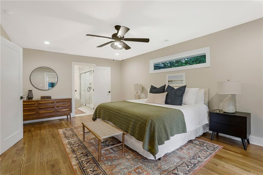 1344 Midlawn Drive Decatur, GA 30032 - Photo 17 of 87 a bedroom with a bed and wooden floor