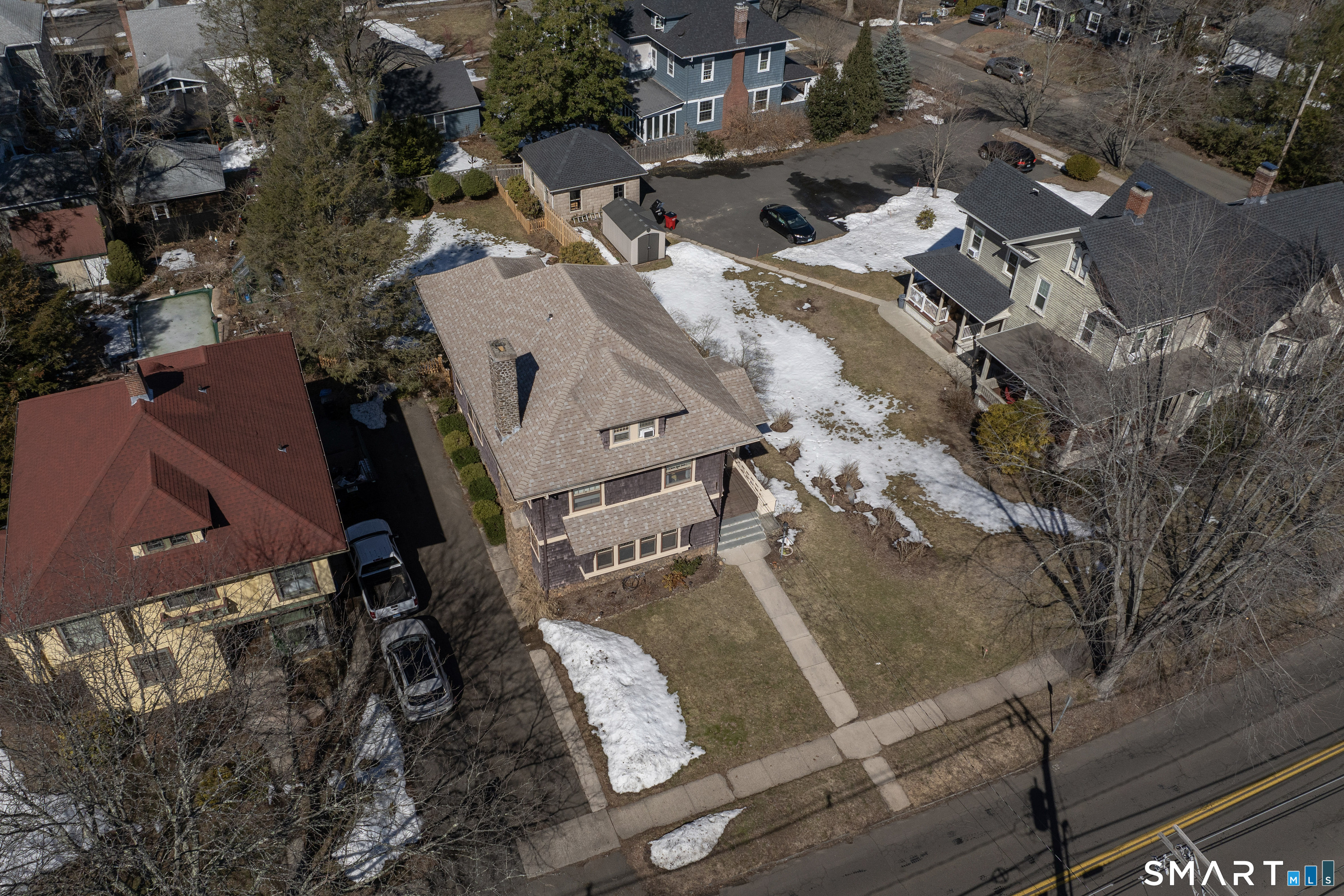 319 South Main Street Wallingford, CT 06492 - Photo 32 of 37 an aerial view of a residential houses with outdoor space