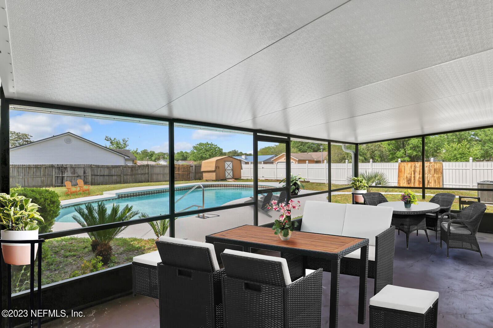 3602 Spring Lake Road Jacksonville, FL 32210 - Photo 21 of 27 Screened Patio - Virtually staged