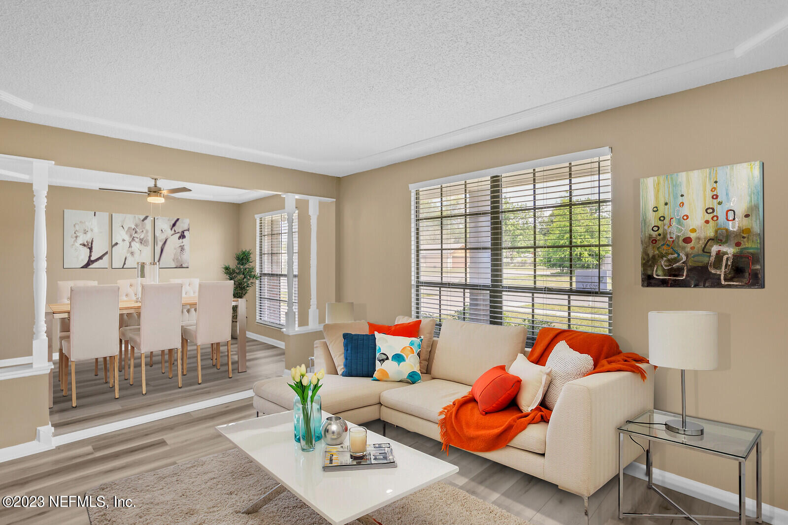 3602 Spring Lake Road Jacksonville, FL 32210 - Photo 4 of 27 Living / Dining - Virtually Staged