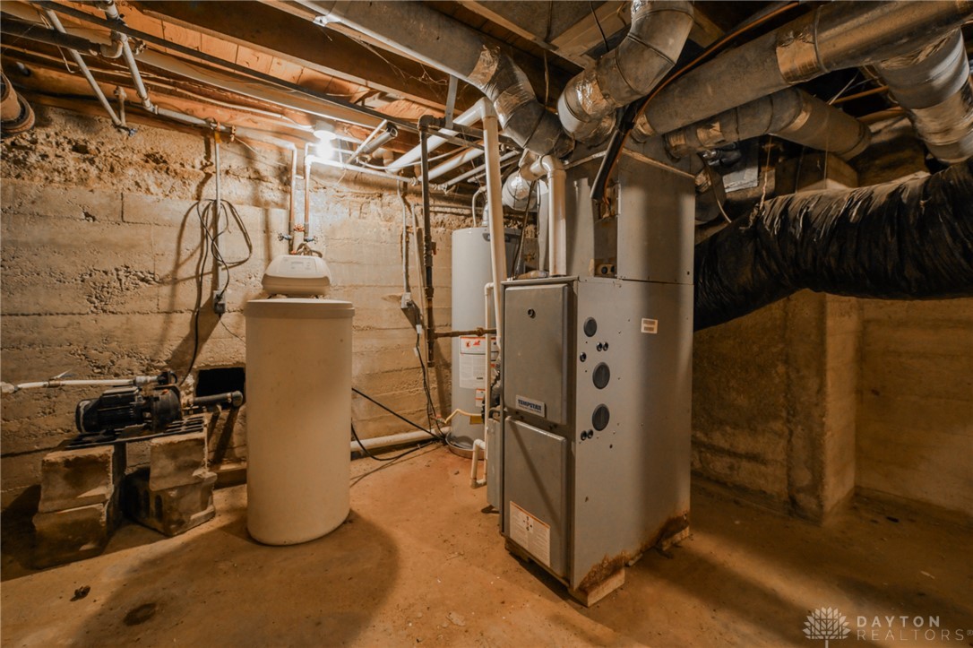3057 Springfield Xenia Road Springfield, OH 45506 - Photo 23 of 37 This functional basement showcases essential utilities for modern living.