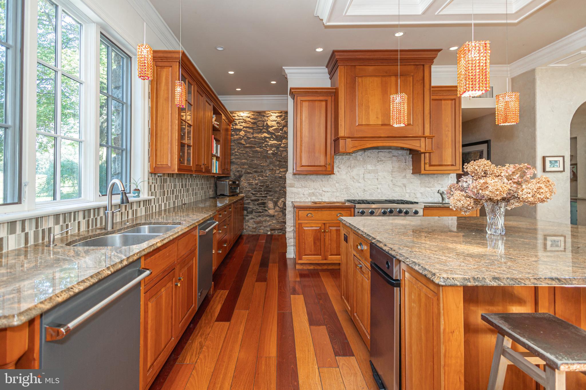5025 Anderson Road Doylestown, PA 18902 - Photo 26 of 92 a kitchen with stainless steel appliances granite countertop a sink and a wooden floors