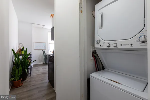 a view of a room with washer and dryer