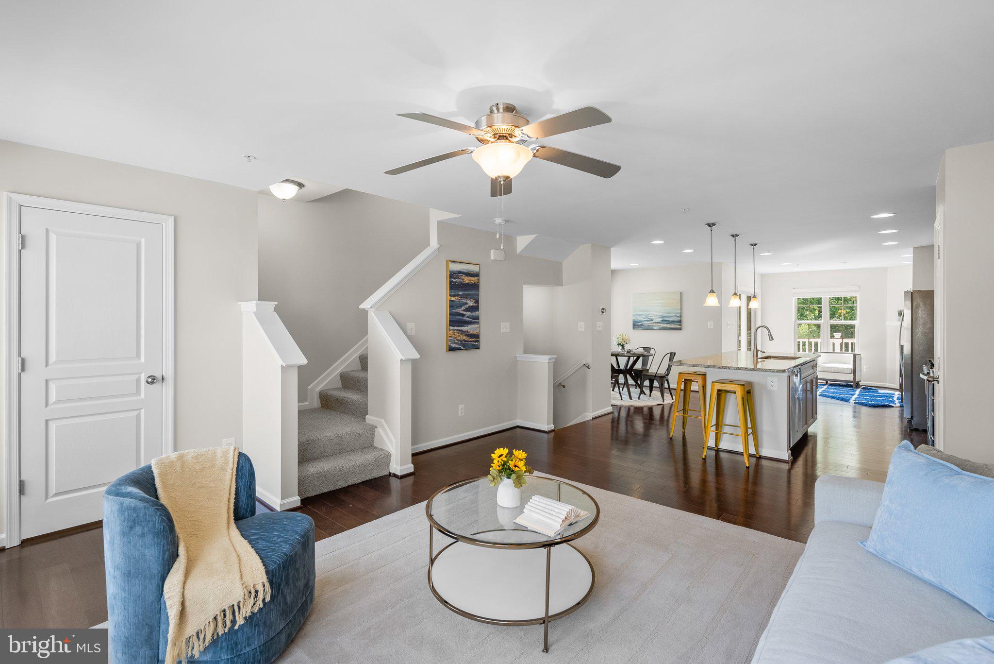 Second floor; kitchen/entertainment space.