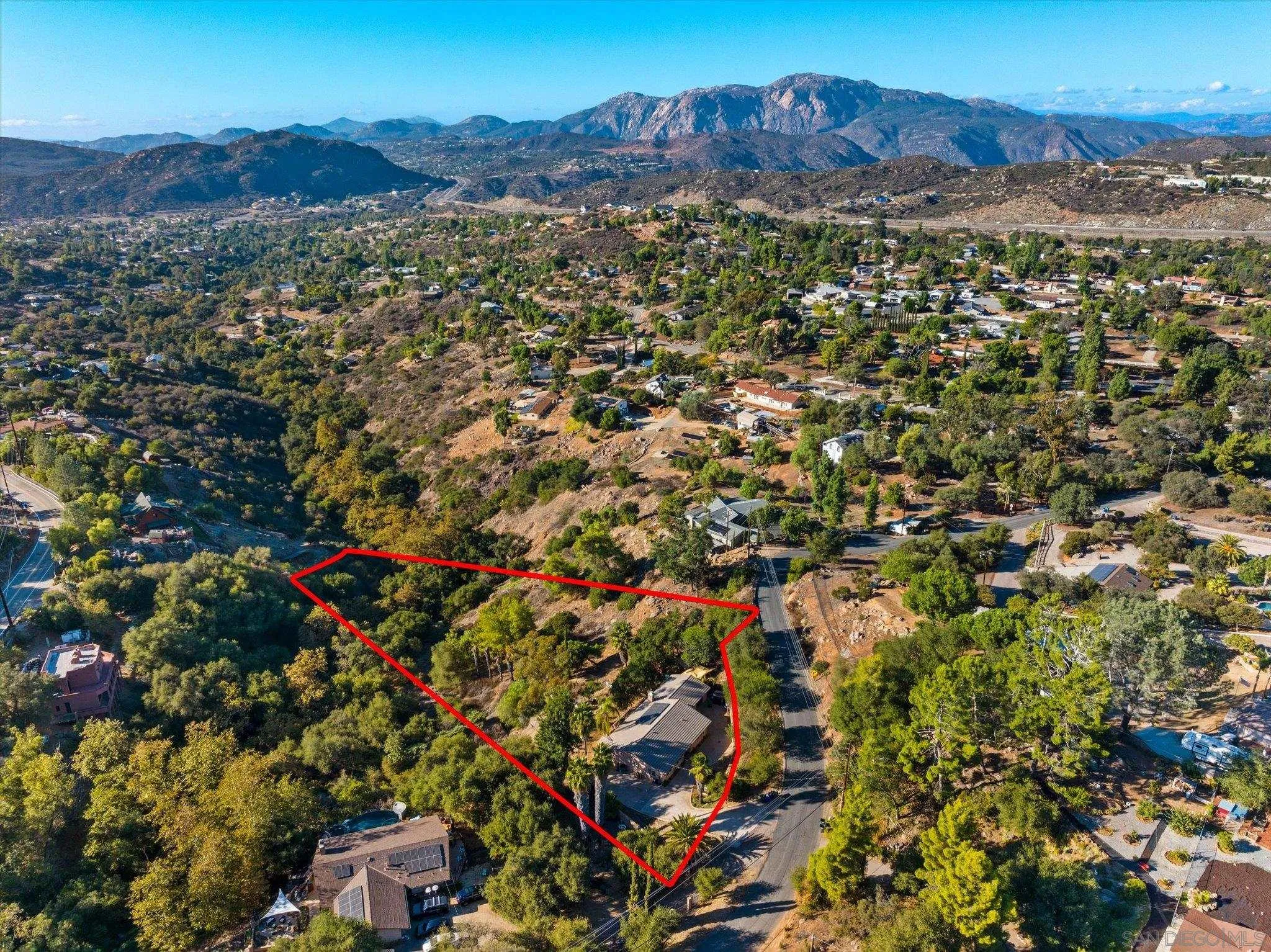 1714 Foss Road Alpine, CA 91901 - Photo 51 of 62 an aerial view of residential house and sandy dunes
